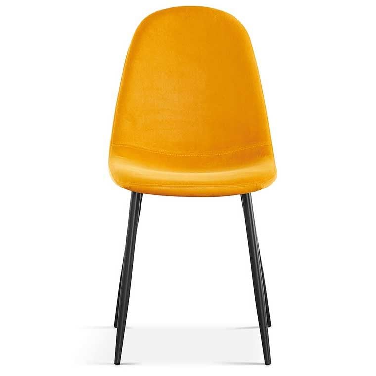 Emob Eetkamerstoel Valeska Fluweel - Geel