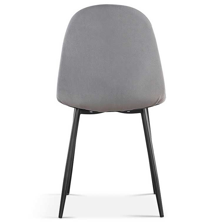 Emob Eetkamerstoel Valeska Fluweel - Grijs