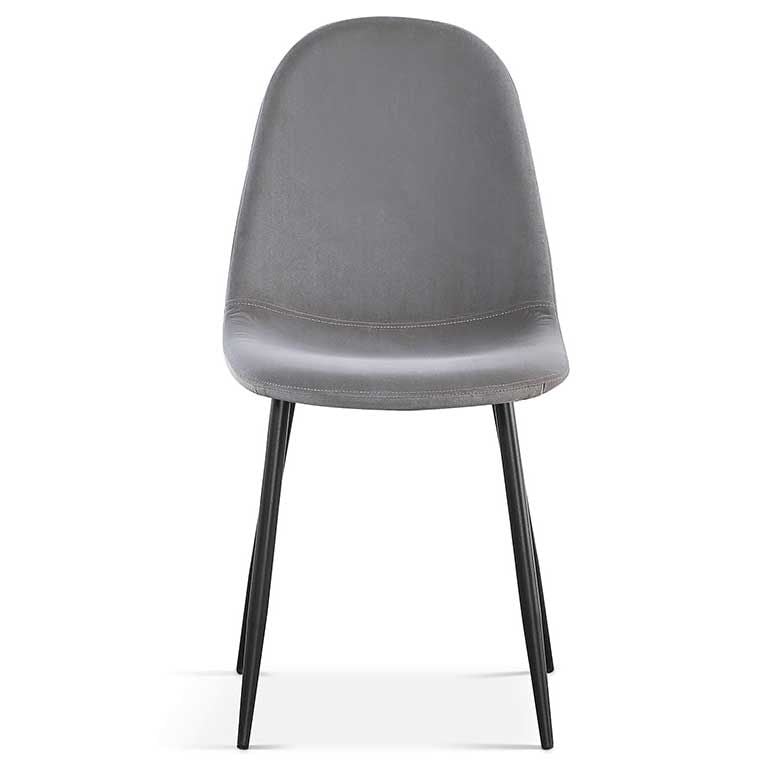 Emob Eetkamerstoel Valeska Fluweel - Grijs