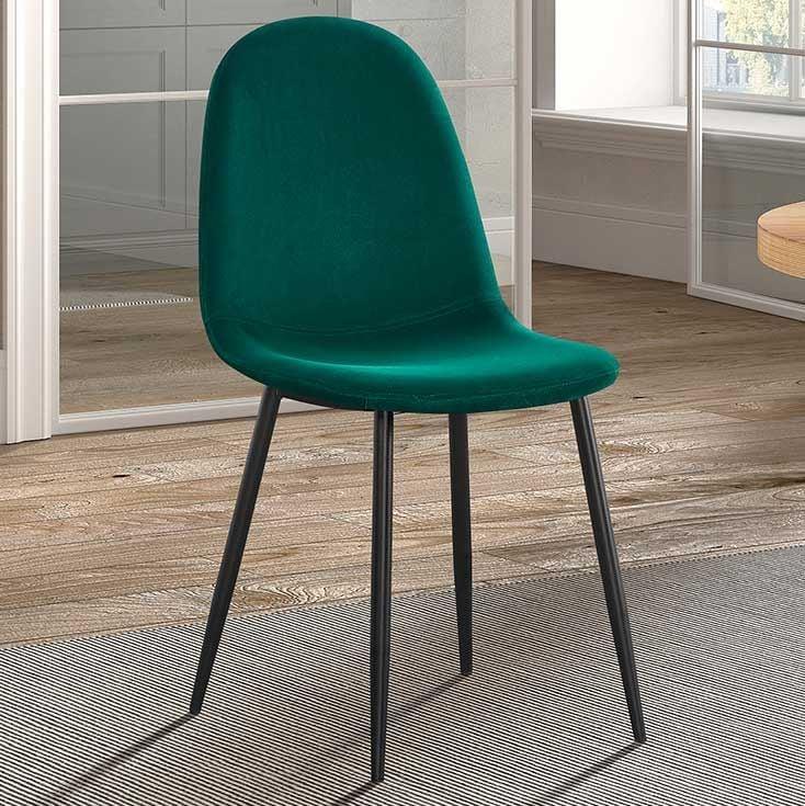 emob Eetkamerstoel Valeska fluweel - groen