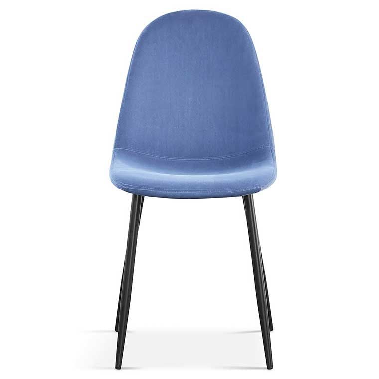 Emob Eetkamerstoel Valeska Fluweel - Lichtblauw