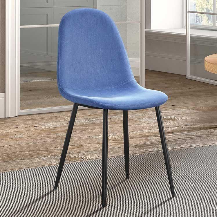 emob Eetkamerstoel Valeska fluweel - lichtblauw