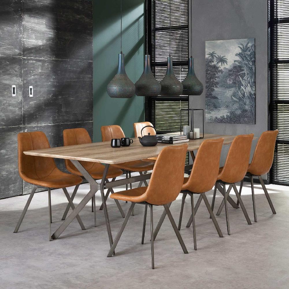 Emob Eetkamerstoel Zigi - Bruin