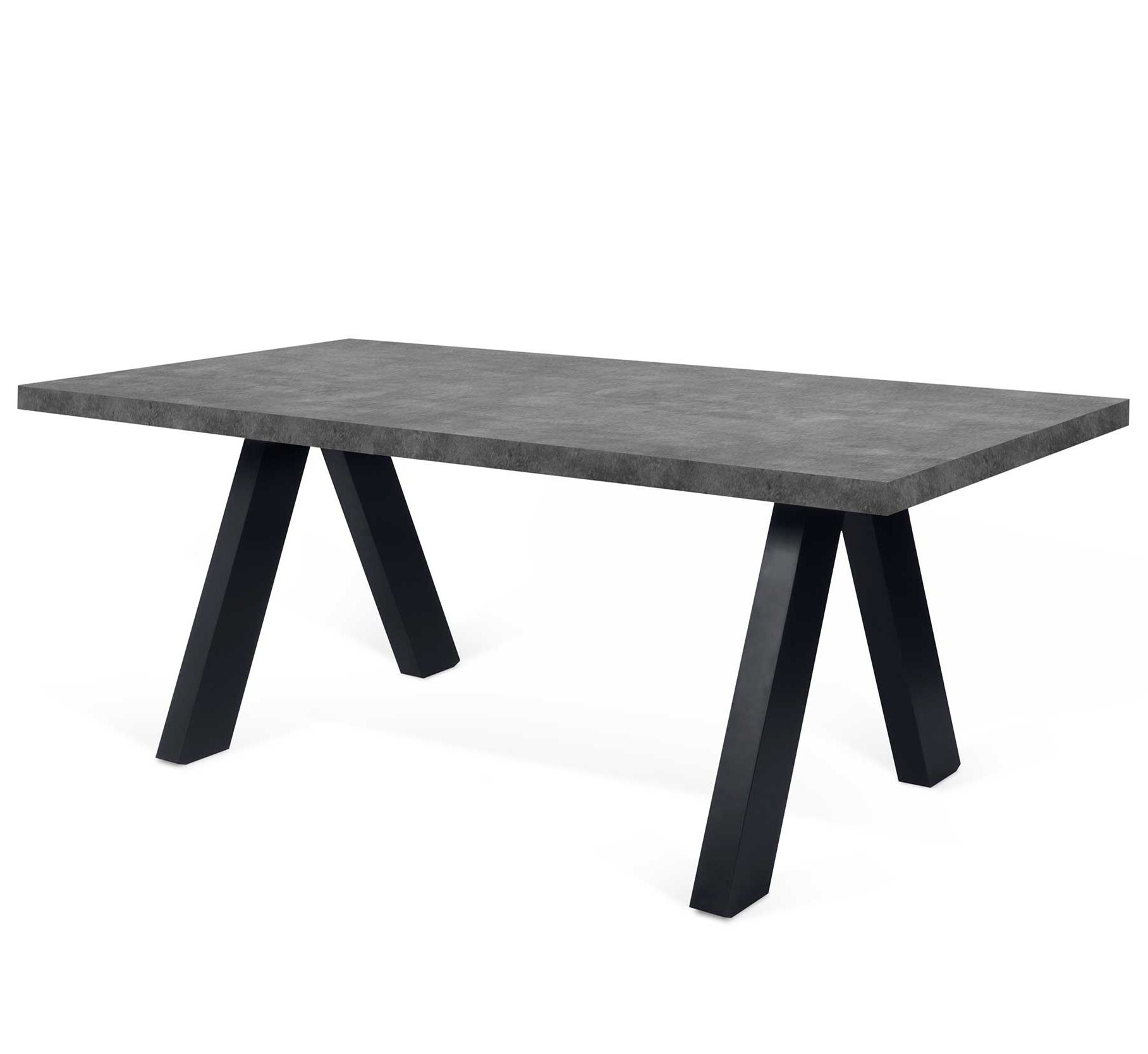 emob Eettafel Alex 200x100cm - Betonlook