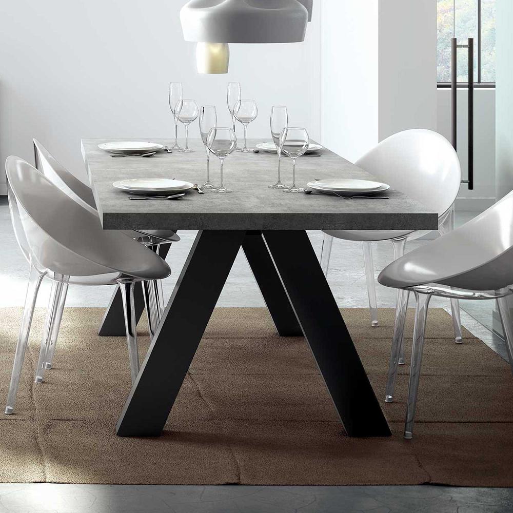 emob Eettafel Alex 200x100cm - betonlook