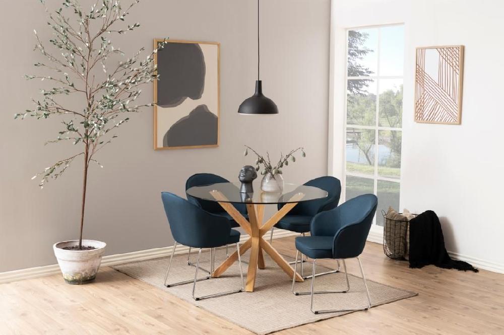 Emob Eettafel Hennie ø119cm - Lichte Eik Decor