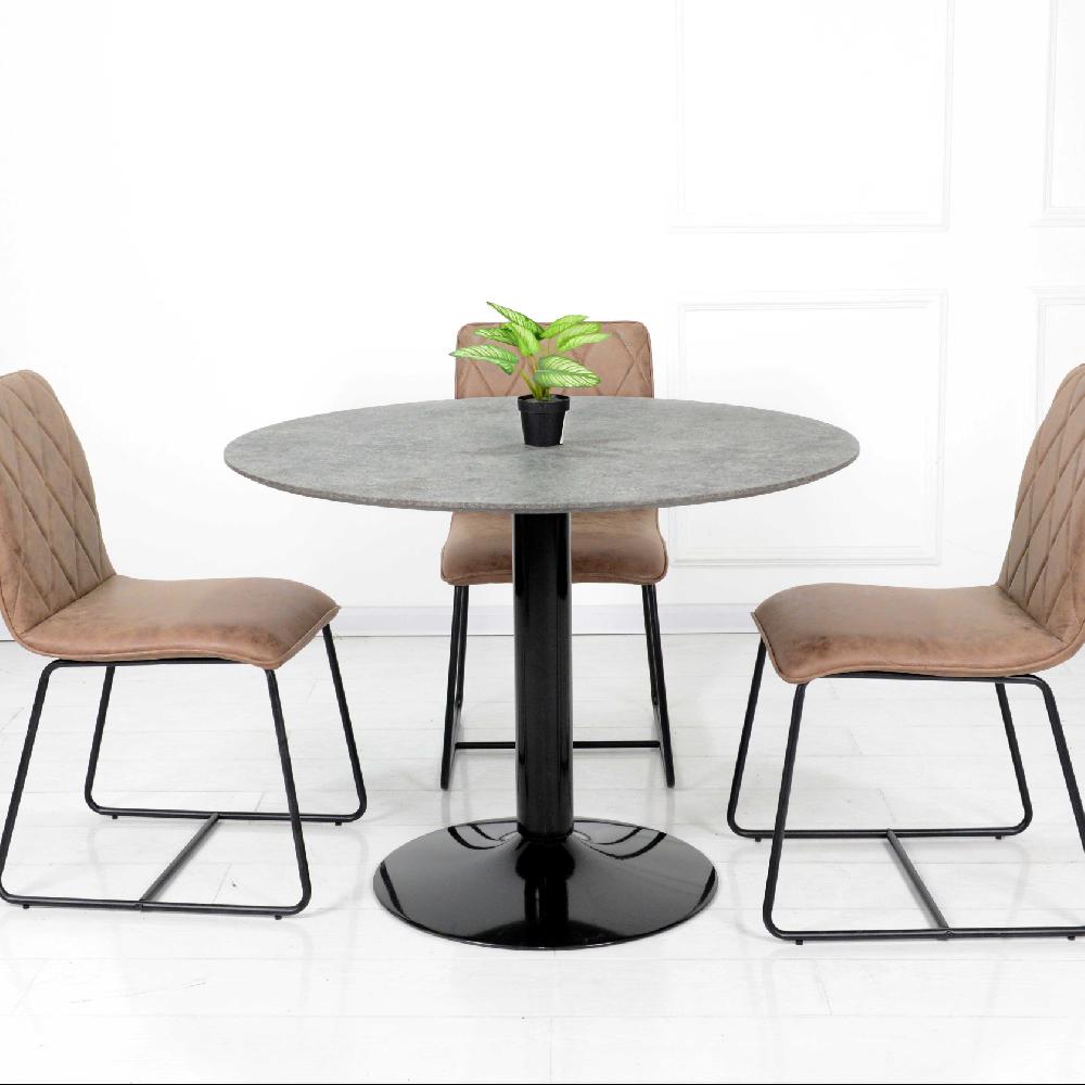 emob Eettafel Josua ø105 cm - zwart