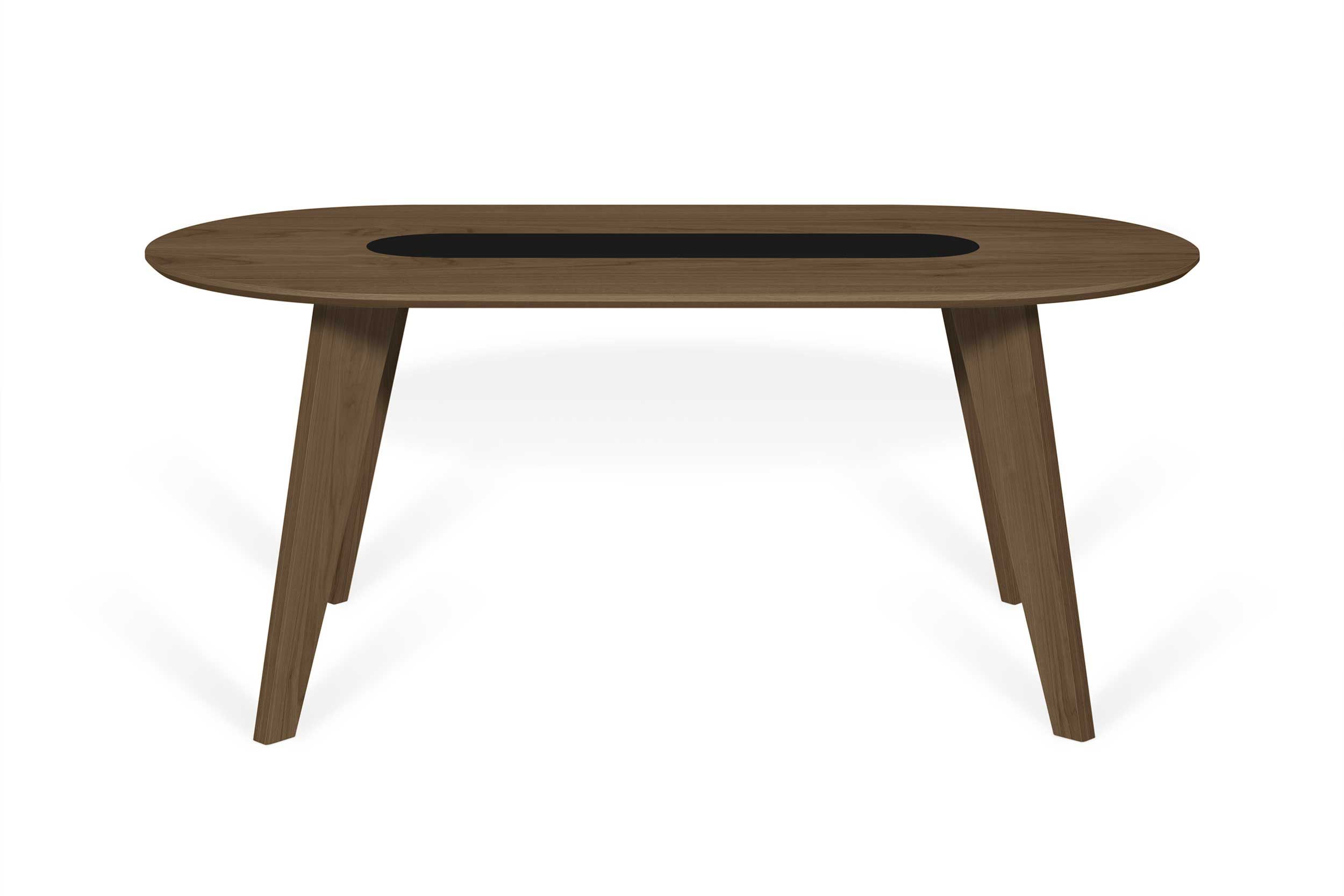 Emob Eettafel Lago 180x100 - Walnoot/zwart