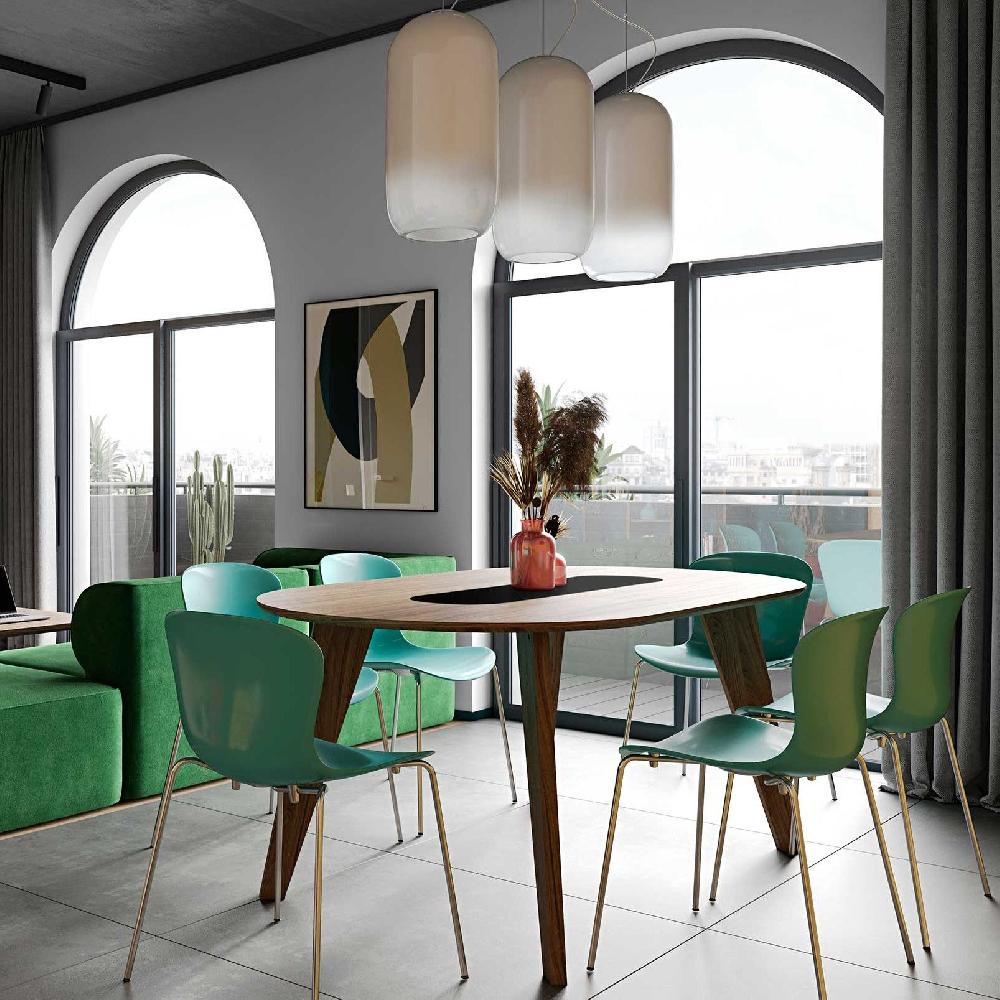 emob Eettafel Lago 180x100 - walnoot/zwart