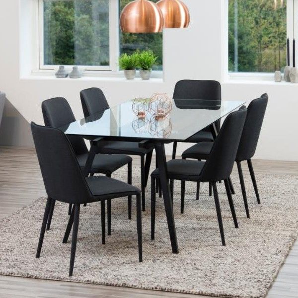 emob Eettafel Maurane 180x90cm - zwart