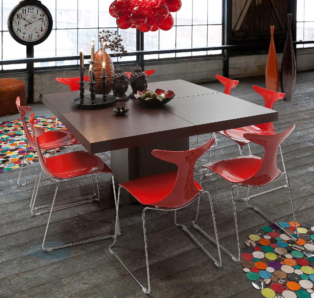 Emob Eettafel Mundus 150 X 150 Cm - Chocoladefineer