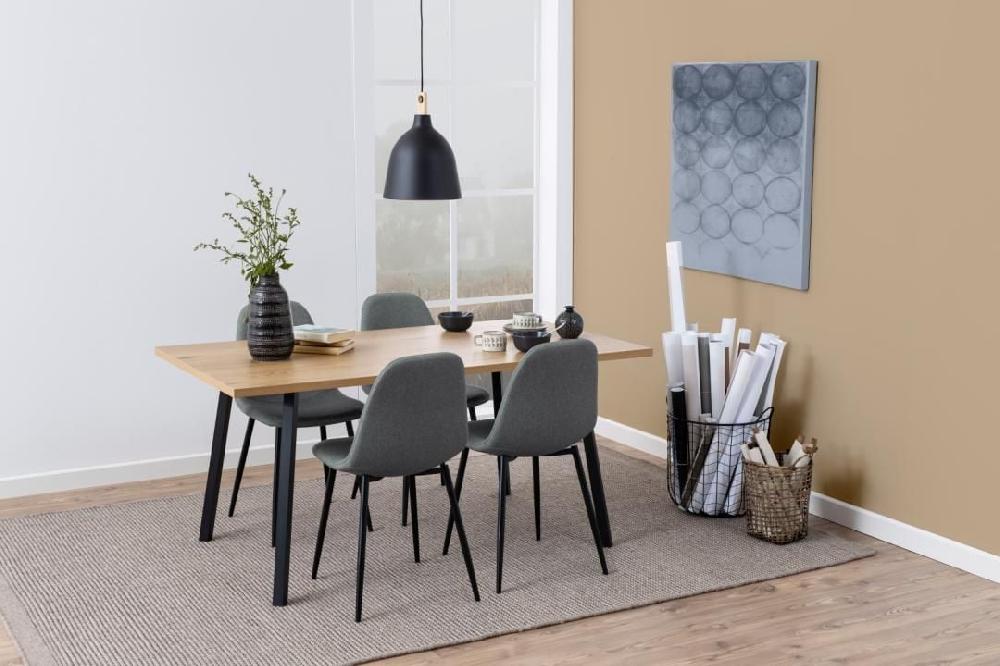 Emob Eettafel Zenny 160x90 - Wilde Eik/zwart