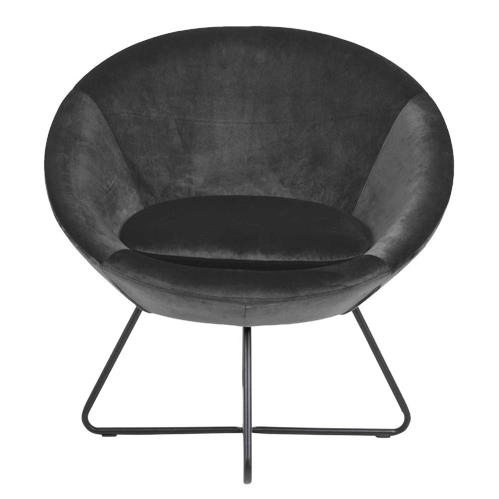 Emob Fauteuil Cezar - Donkergrijs/zwart