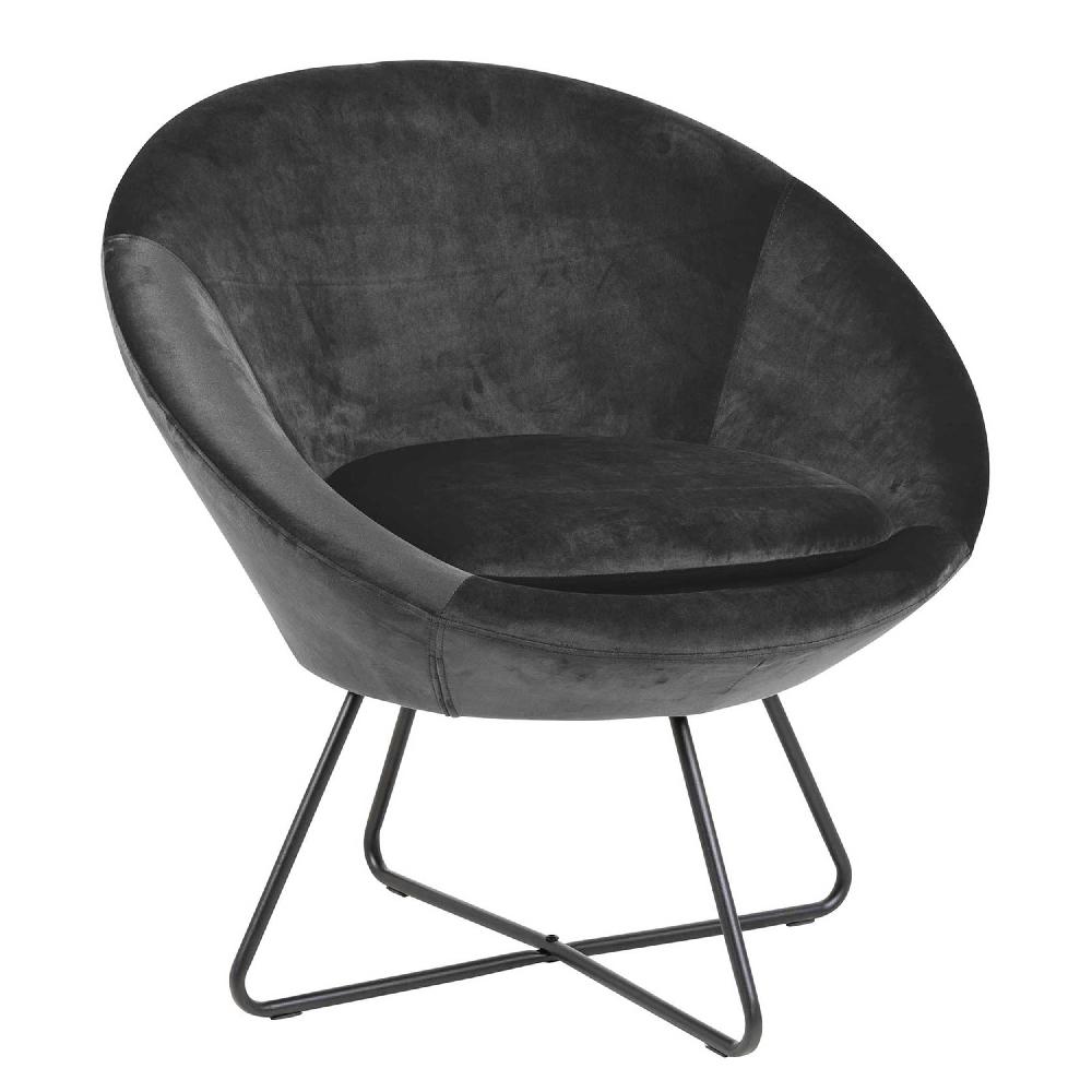 Emob Fauteuil Cezar - Donkergrijs/zwart