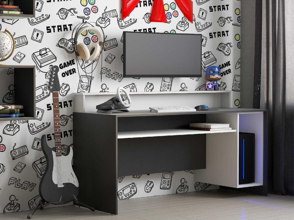 Emob Gaming Bureau Beri 140 Cm - Wit/zwart