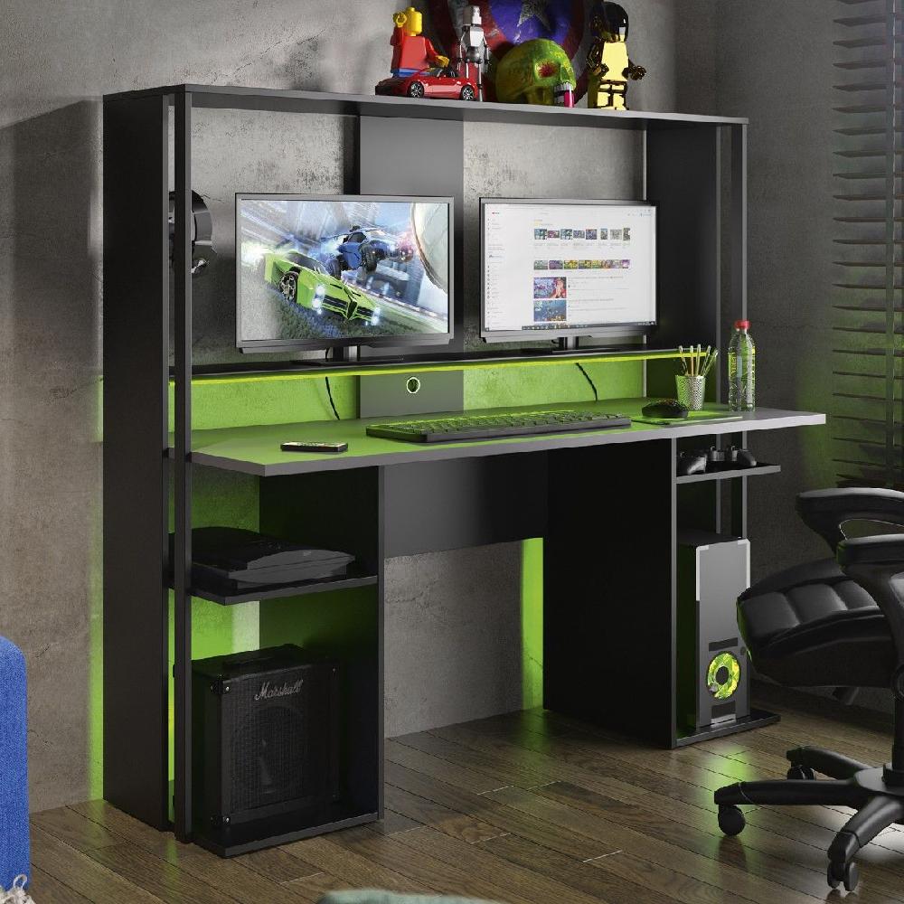 emob Gaming bureau Strabo 157x60cm - zwart