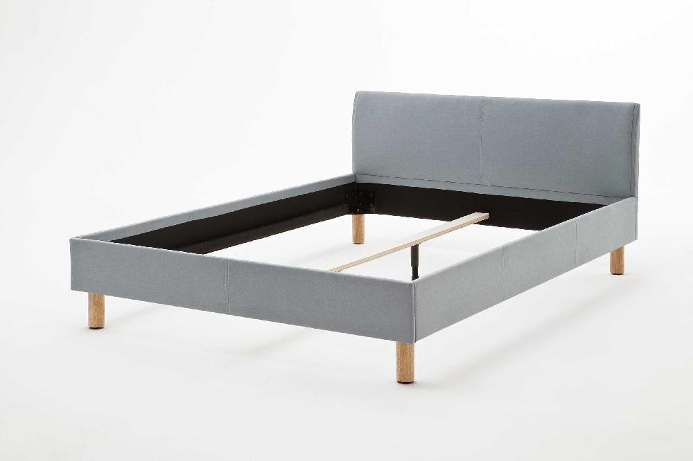 Emob Gestoffeerd Bed Amber 140x200 - Ijsblauw