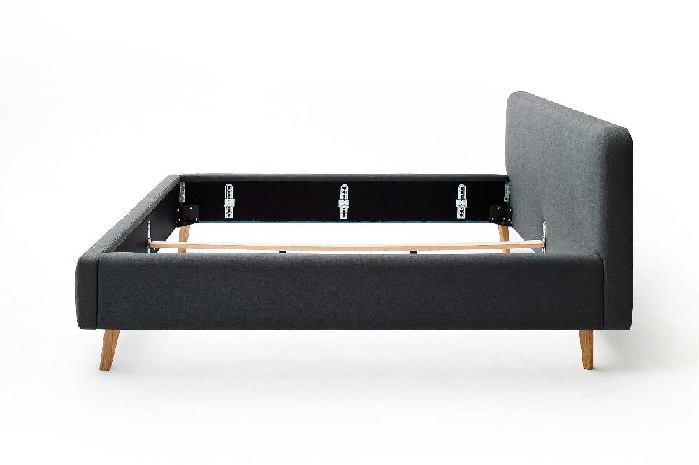 Emob Gestoffeerd Bed Tony 140x200 - Antraciet