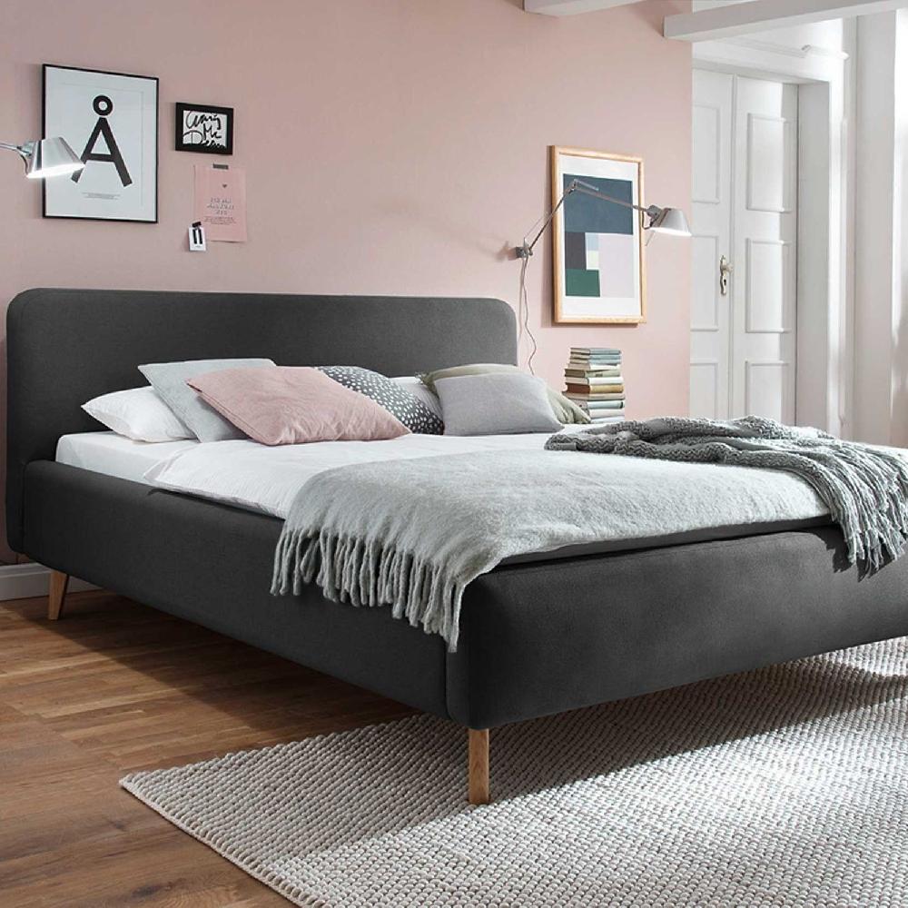 emob Gestoffeerd bed Tony 140x200 - antraciet