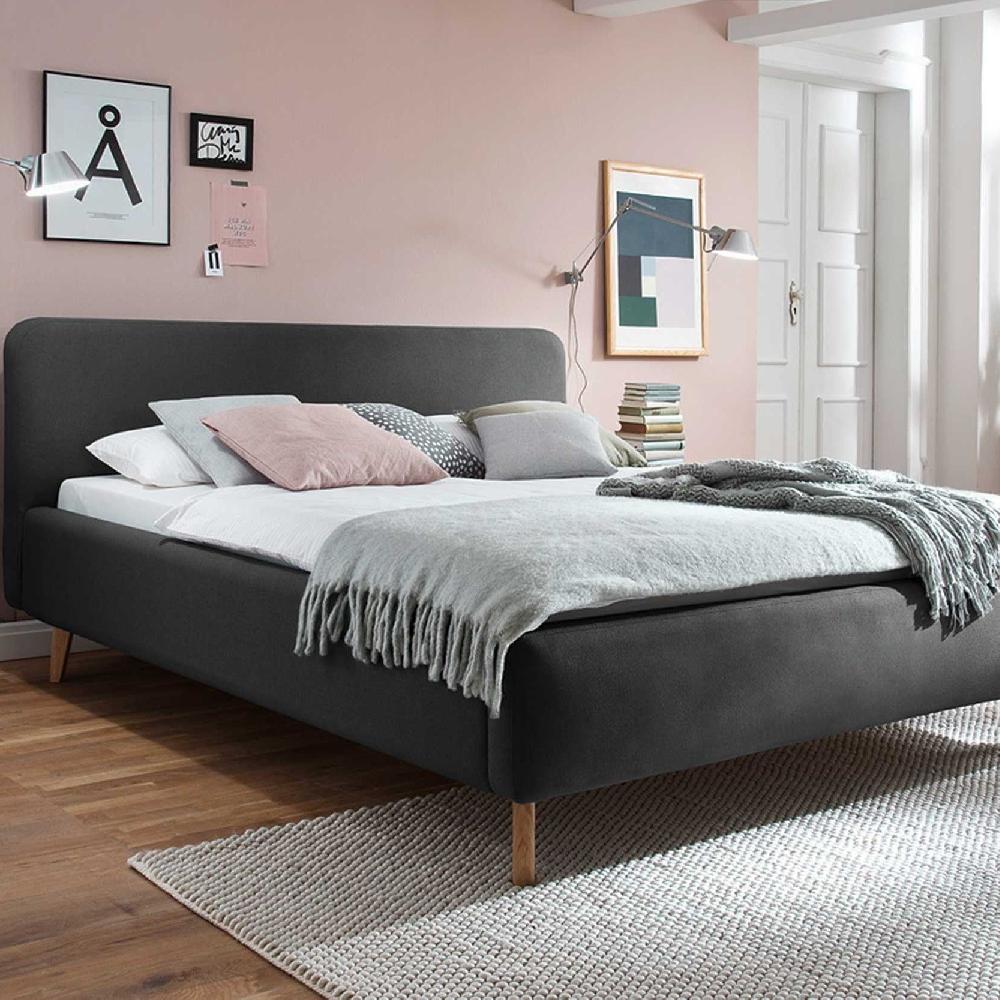 emob Gestoffeerd bed Tony 180x200 - antraciet