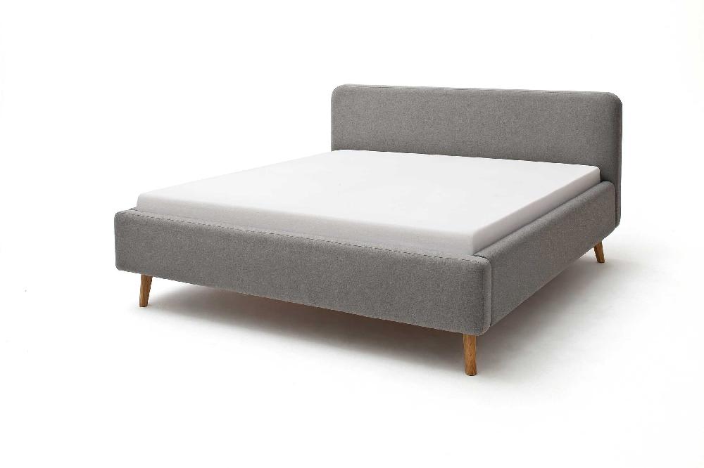 Emob Gestoffeerd Bed Tony 180x200 - Lichtgrijs