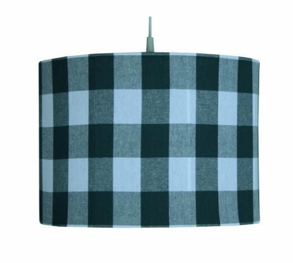 Emob Hanglamp BB Ruitjes Grijs/oranje