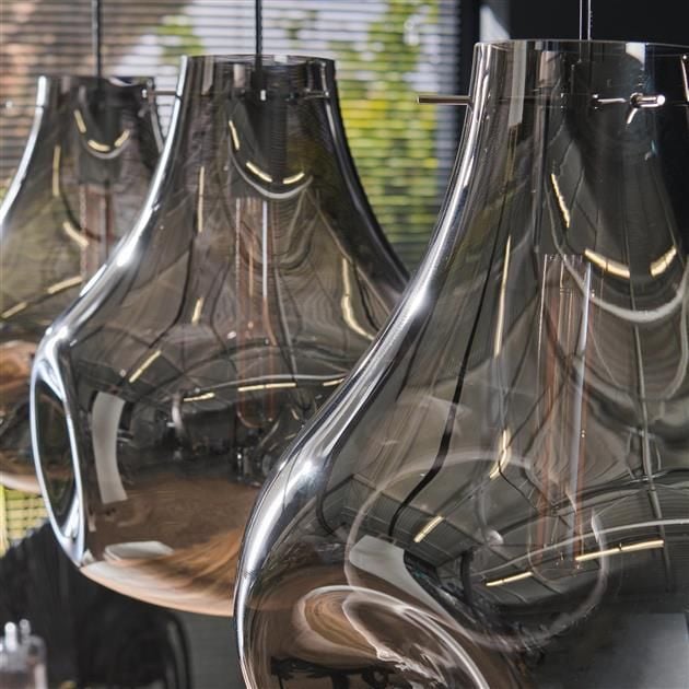 Emob Hanglamp Désirée 115 Cm-chroom Glas