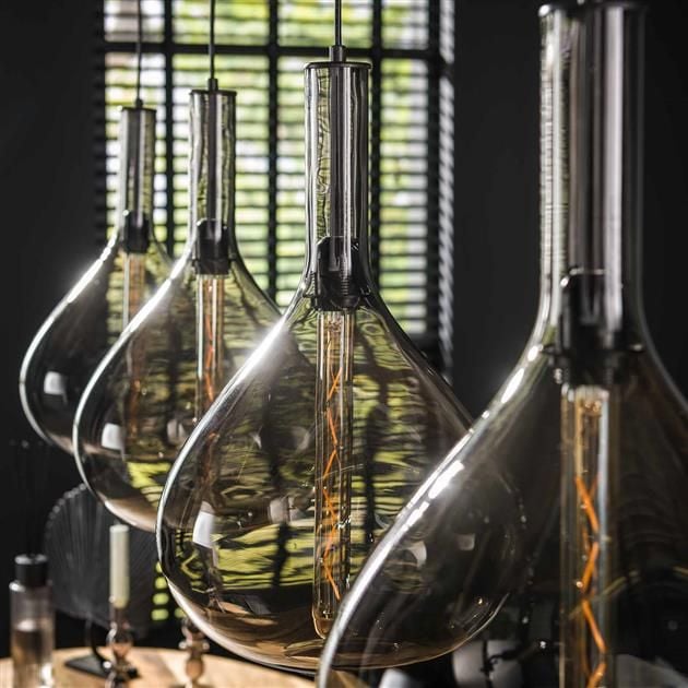 Emob Hanglamp Drizella 164 Cm-rookglas