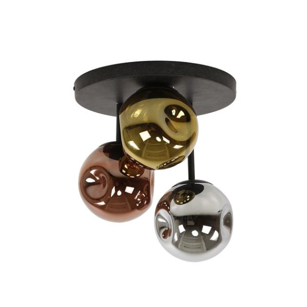 Emob Hanglamp Hattie - 30x30x33 Cm - Glas/multicolor