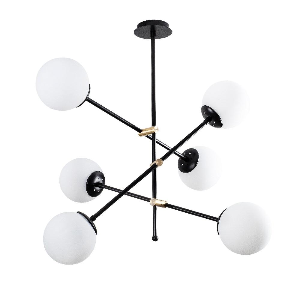 Emob Hanglamp Sheen - Ø82x76cm - Glas En Metaal - Zwart