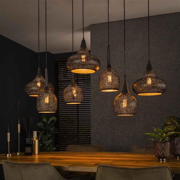 emob Hanglamp Zeppos 120 cm-Artic zwart