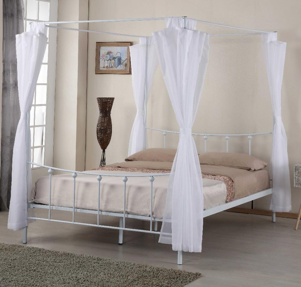 emob Hemelbed Amore metaal 140x200 - wit