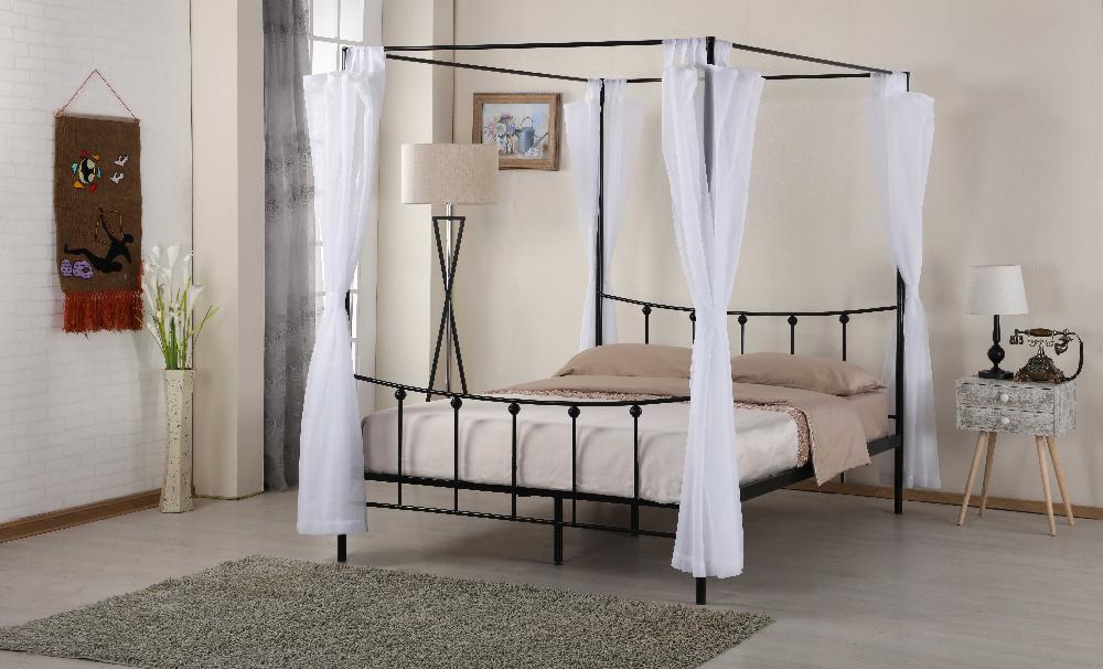 Emob Hemelbed Amore Metaal 140x200 - Zwart