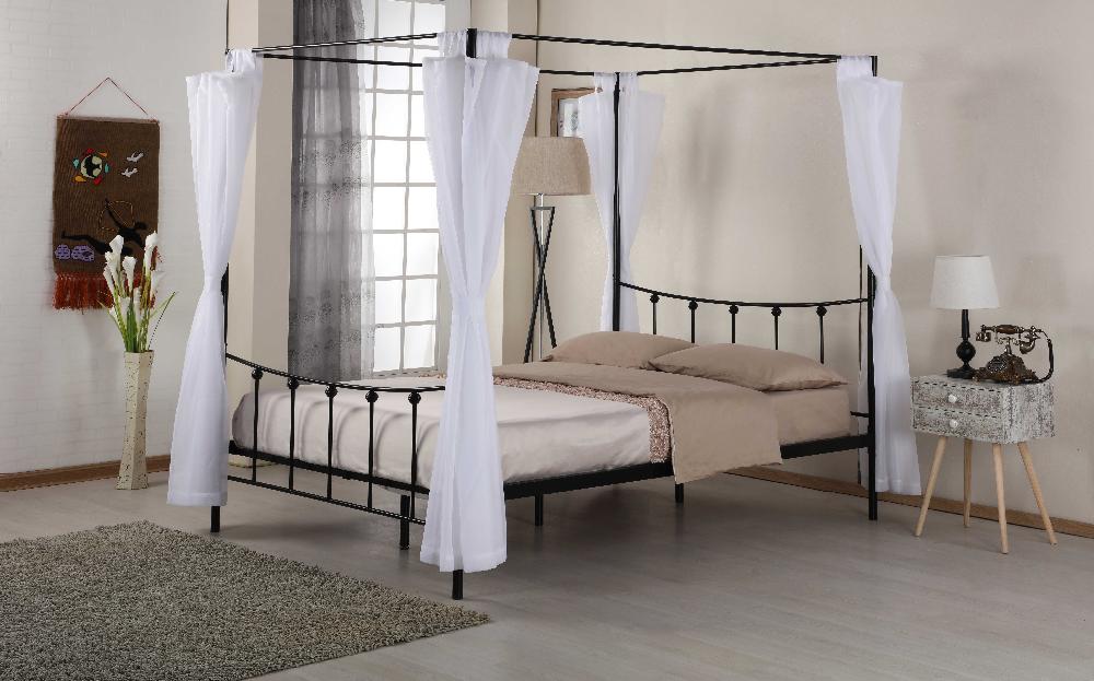 Emob Hemelbed Amore Metaal 140x200 - Zwart