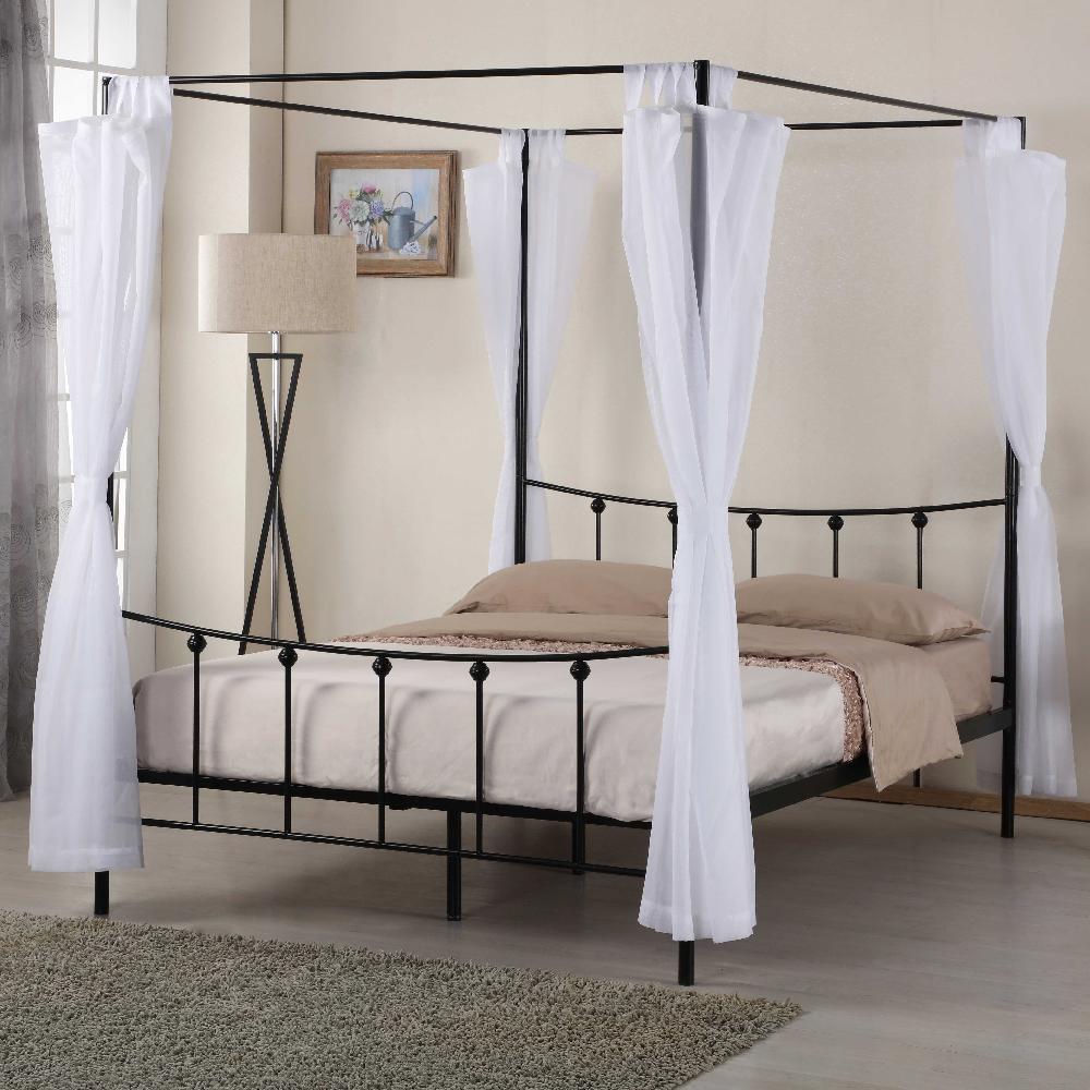 emob Hemelbed Amore metaal 140x200 - zwart