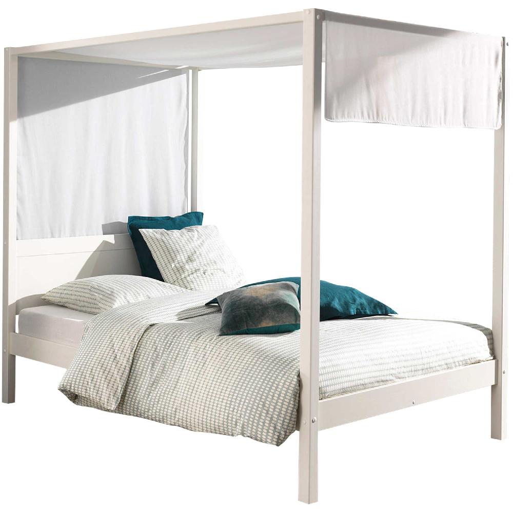 Emob Hemelbed Charlotte 140x200 Met Voile - Wit