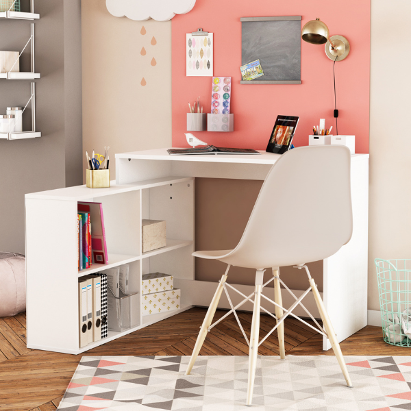 Emob Hoekbureau Coralie-mat Wit