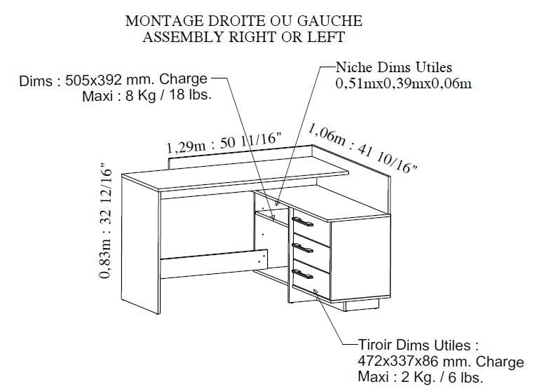 Emob Hoekbureau Thalita-geborstelde Eik/ Mat Wit