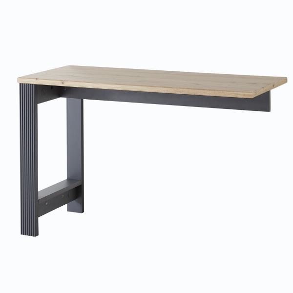 Emob Hoekdeel Voor Bureau Samine - Grafiet/eik