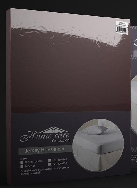 Emob Hoeslaken Jersey Bruin 80/90/100x200cm