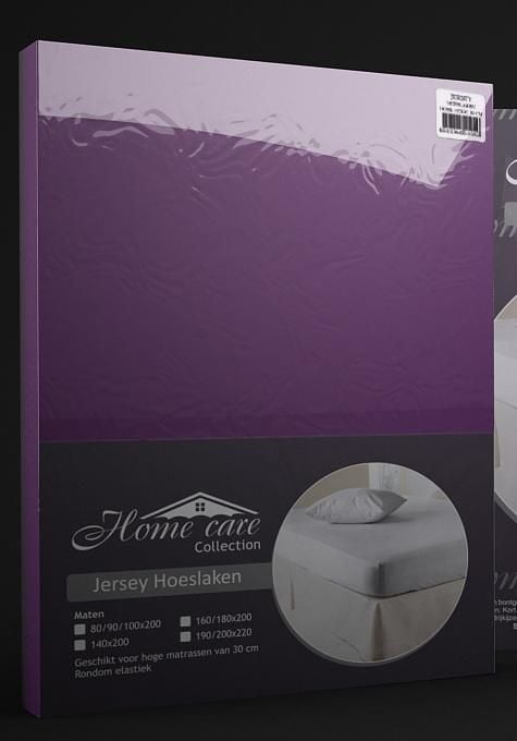 Emob Hoeslaken Jersey Paars 80/90/100x200cm