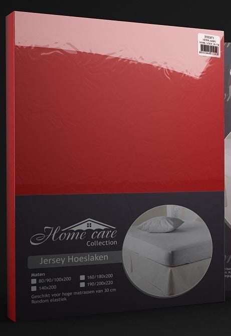 Emob Hoeslaken Jersey Rood 80/90/100x200cm