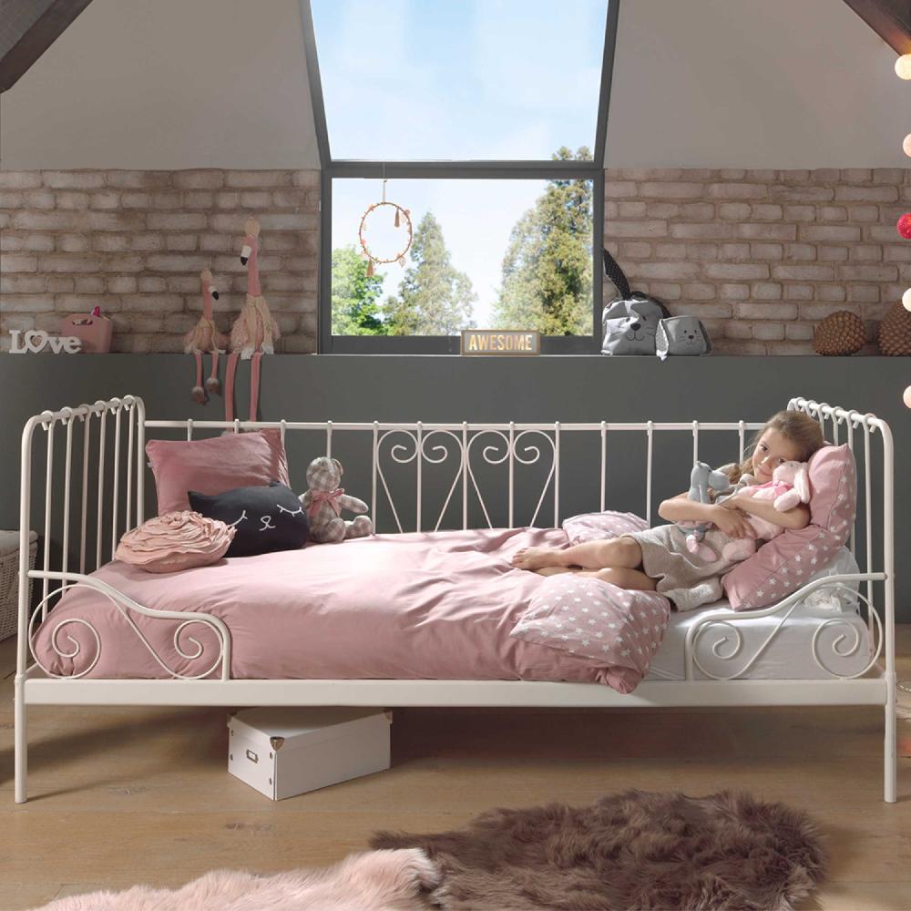 emob Kajuitbed Alice 90x200 cm metaal - wit