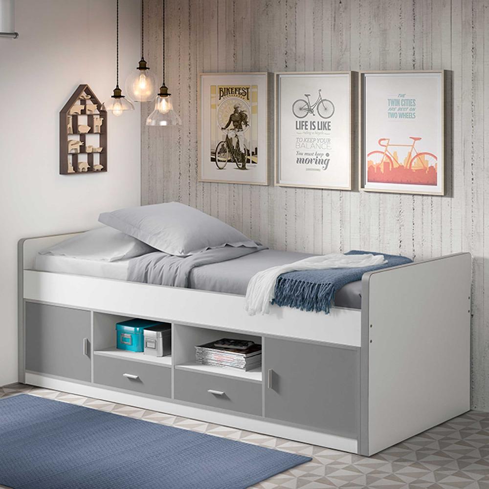 emob Kajuitbed Bonny 90x200cm - zilver