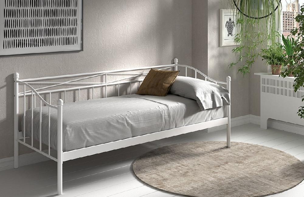 Emob Kajuitbed Sablo Metaal 90x200 - Wit