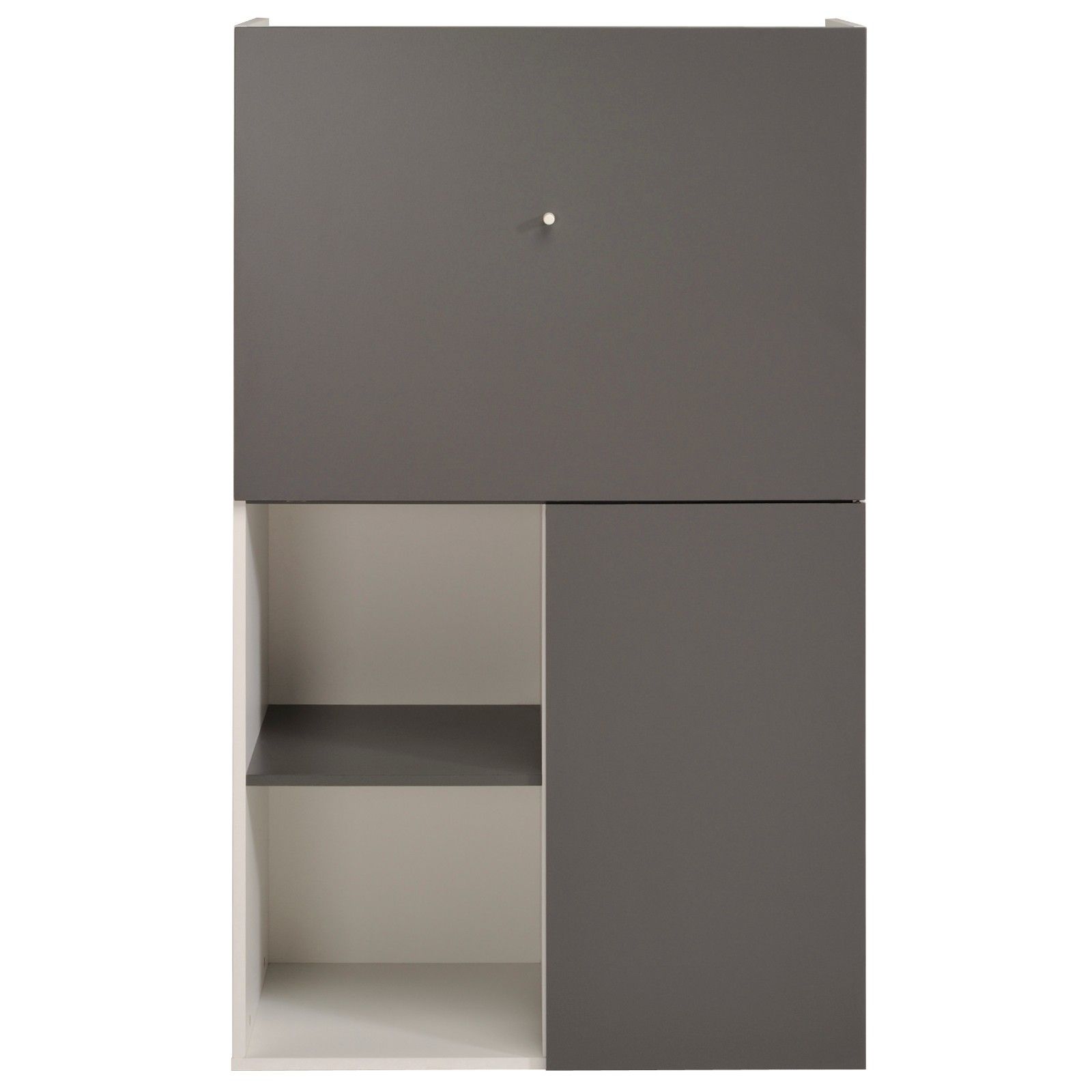 Emob Kast Flip 80cm 2 Deuren - Grijs/wit