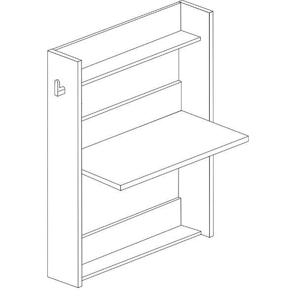 Emob Kast Met Bureaublad Bo0 - Grenen/ Oudroze