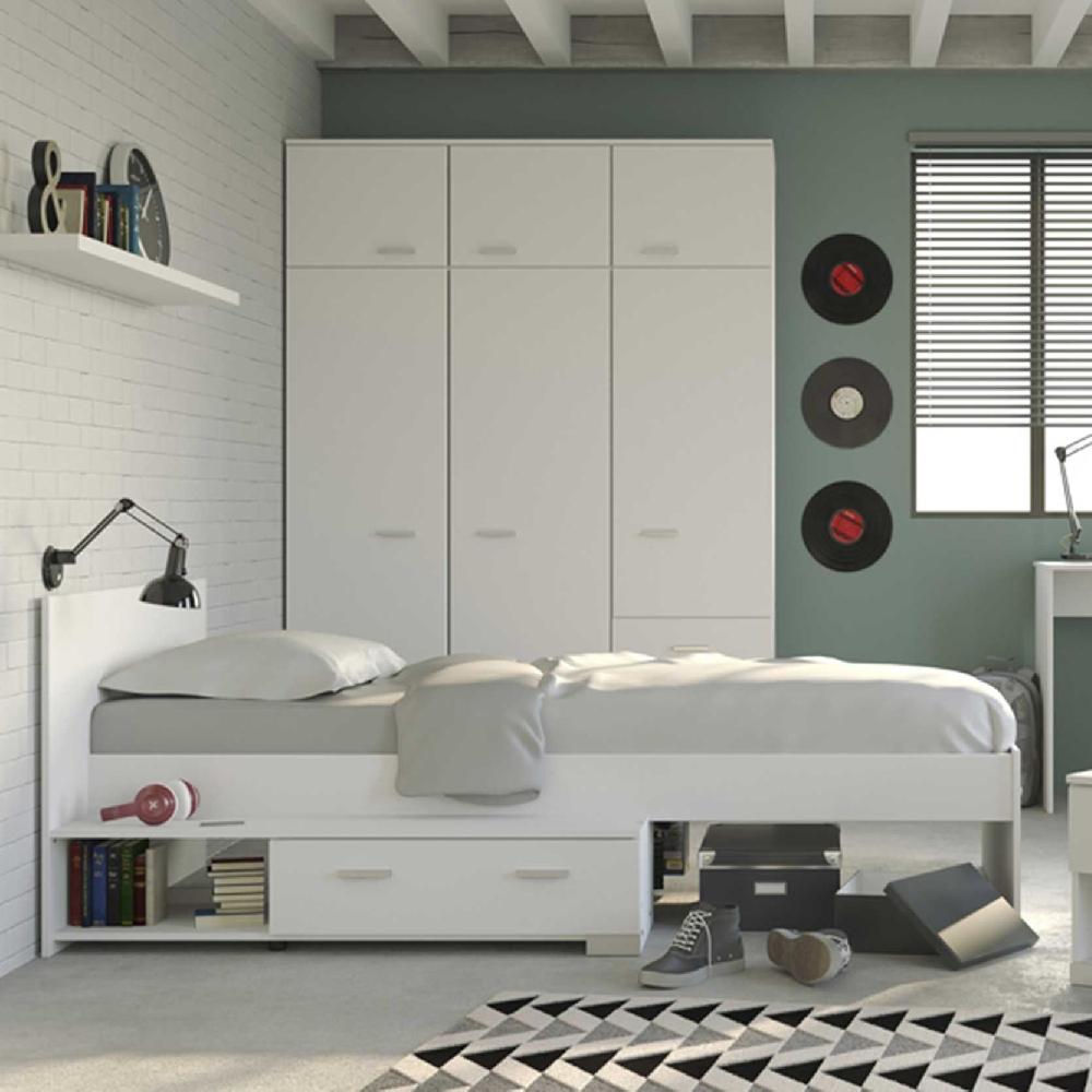 emob Kinderbed Galaxy met lade - wit