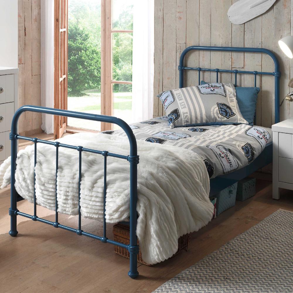 emob Kinderbed New York 90x200cm metaal - blauw