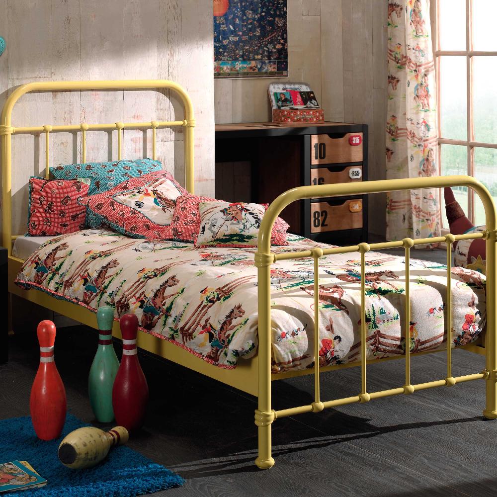 emob Kinderbed New York 90x200cm metaal - geel